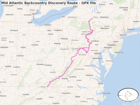 Mid Atlantic Backcountry Discovery Route - GPX file