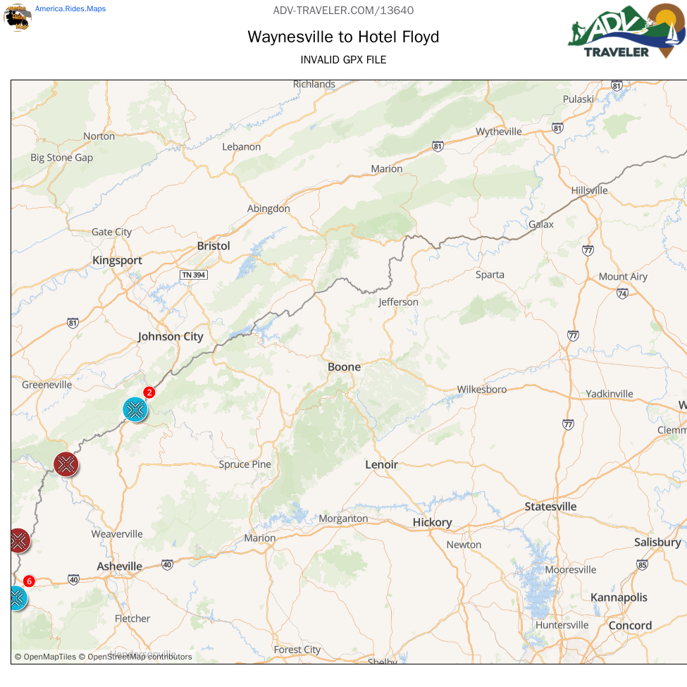 Waynesville to Hotel Floyd