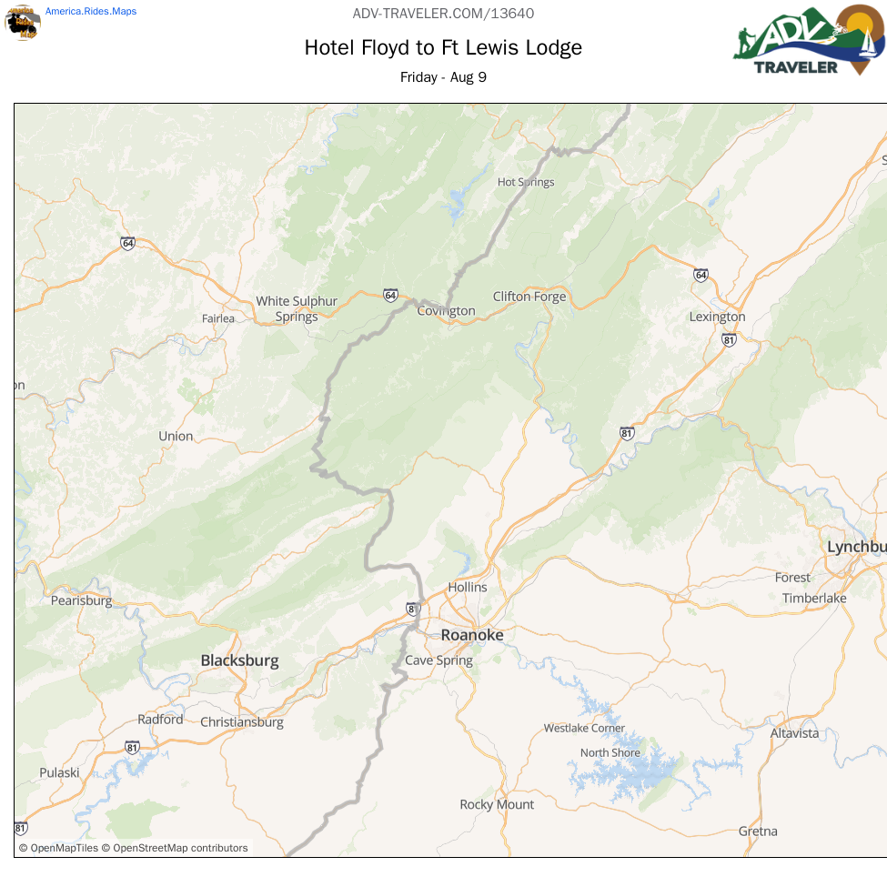 Hotel Floyd to Ft Lewis Lodge
