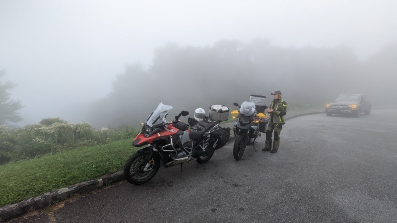 Stopped at the Linn Cove Viaduct