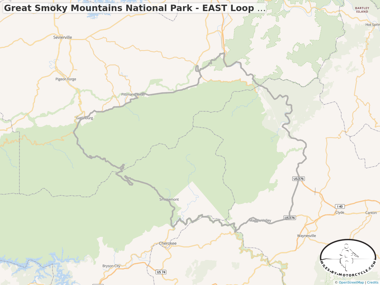 Great Smoky Mountains National Park - EAST Loop - GPX File