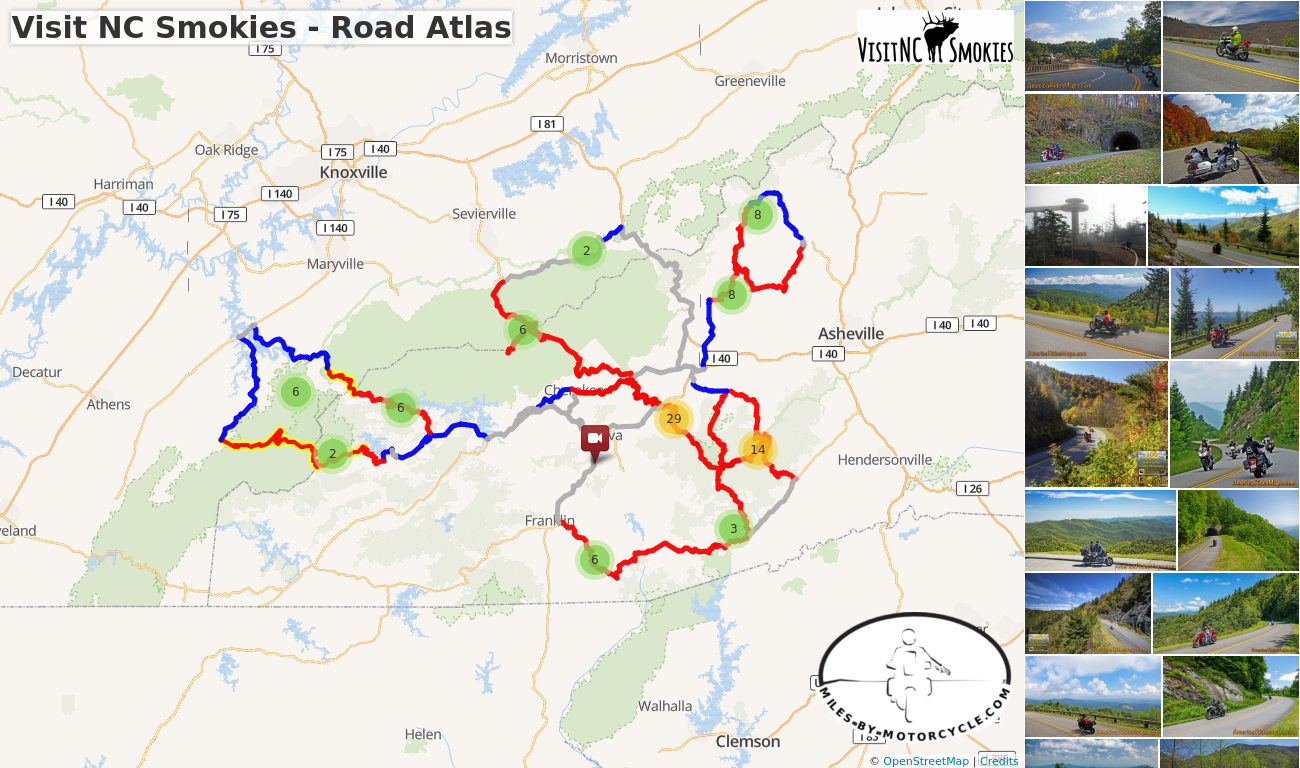 Visit NC Smokies - Road Atlas 