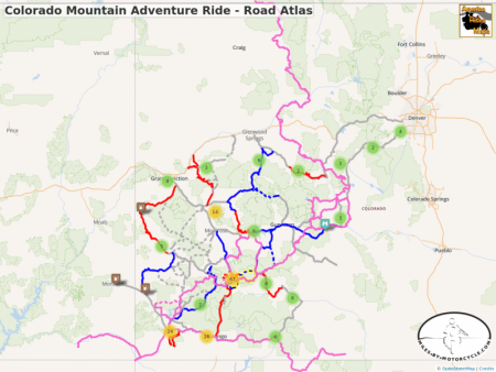 Colorado Mountain Adventure Ride - Road Atlas