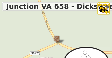Junction VA 658 - Dicks Creek Rd & VA 652 - Johns Creek Rd