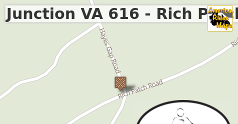 Junction VA 616 - Rich Patch Rd & VA 619 - Hayes Gap Rd