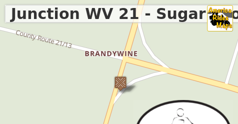 Junction WV 21 - Sugar Grove Rd & US 33 - Blue Gray Trail