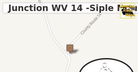 Junction WV 14 -Siple Mountain Rd & WV 12 - Troublesome Gap Rd