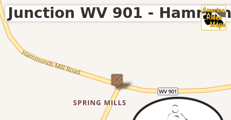Junction WV 901 - Hammondsville Rd & Harlan Springs Rd
