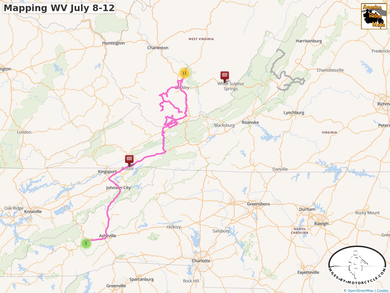 Mapping WV July 8-12