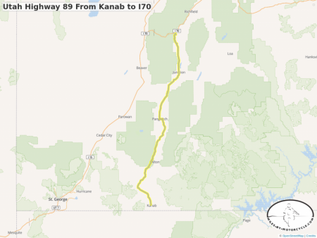 Utah Highway 89 From Kanab to I70