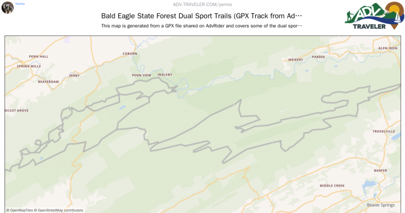 Bald Eagle State Forest Dual Sport Trails (GPX Track from Advrider.com)