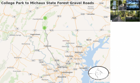 College Park to Michaux State Forest Gravel Roads