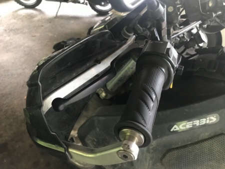 DR650 Clutch Lever installed