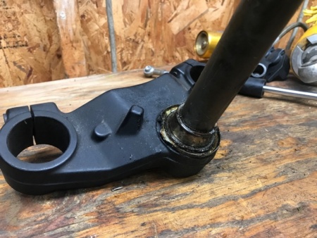 Spare Steering Stem Removal and Initial Bearing Race Removal