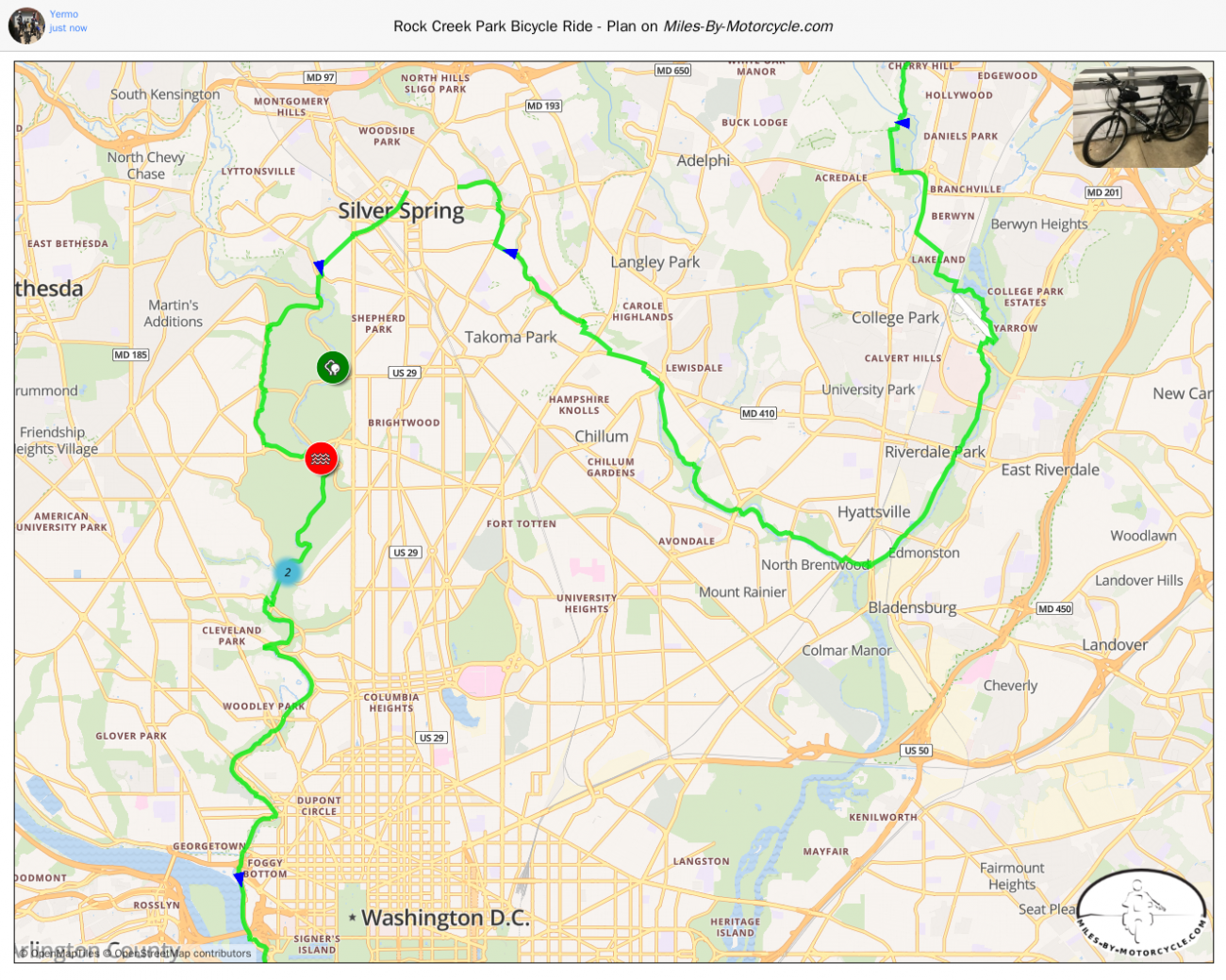Rock Creek Park Bicycle Ride - Plan