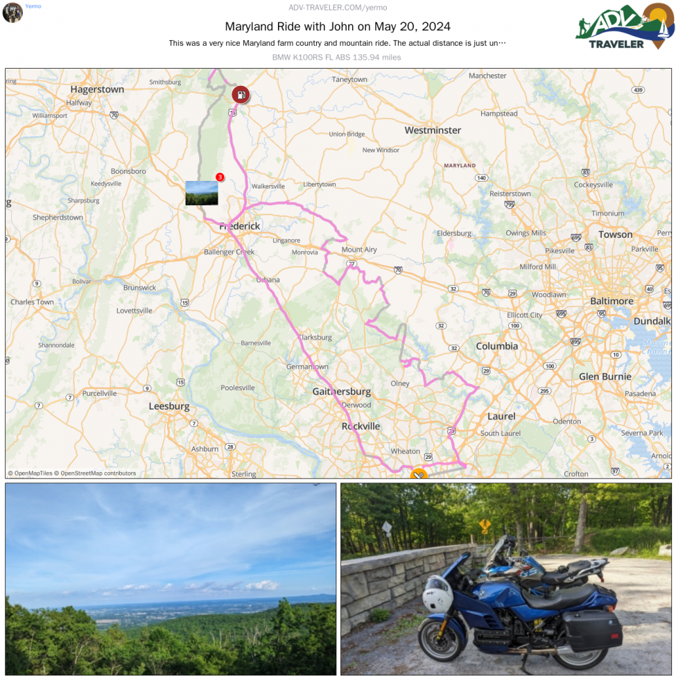 Maryland Ride with John on May 20, 2024