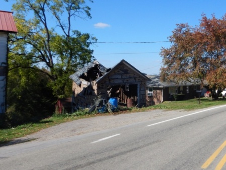 Saw alot of fire damaged or destroyed structures
