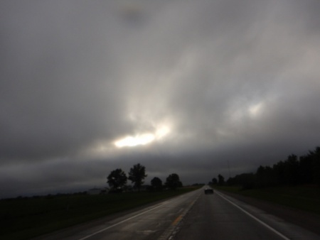 Sun Trying to Peek Through the Clouds