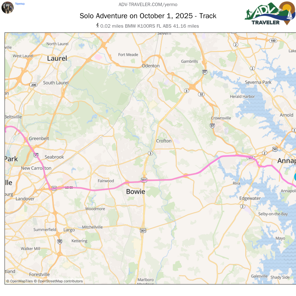 Solo Adventure on October 1, 2025 - Track