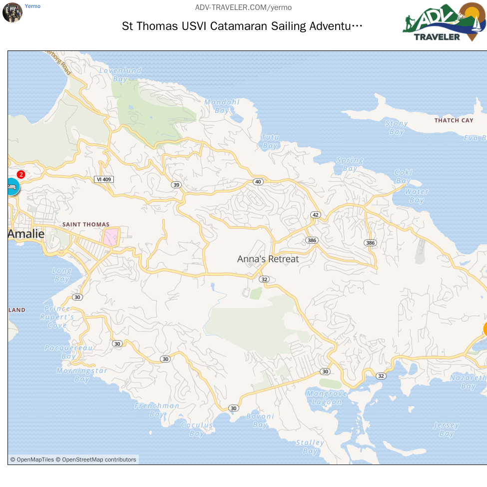 St Thomas USVI Catamaran Sailing Adventure - Plan