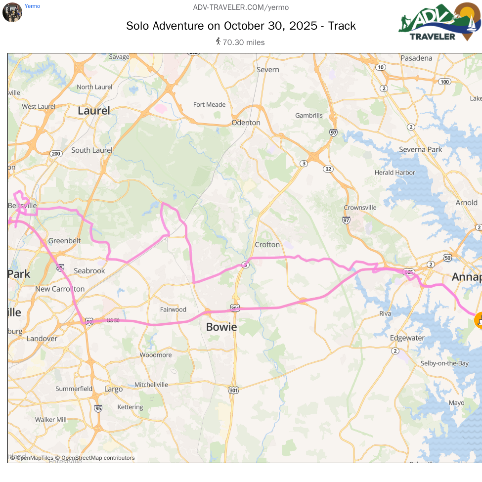 Solo Adventure on October 30, 2025 - Track