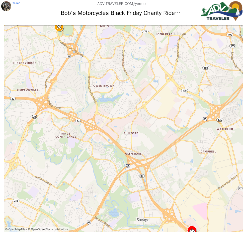 Bob's Motorcycles Black Friday Charity Ride - Track