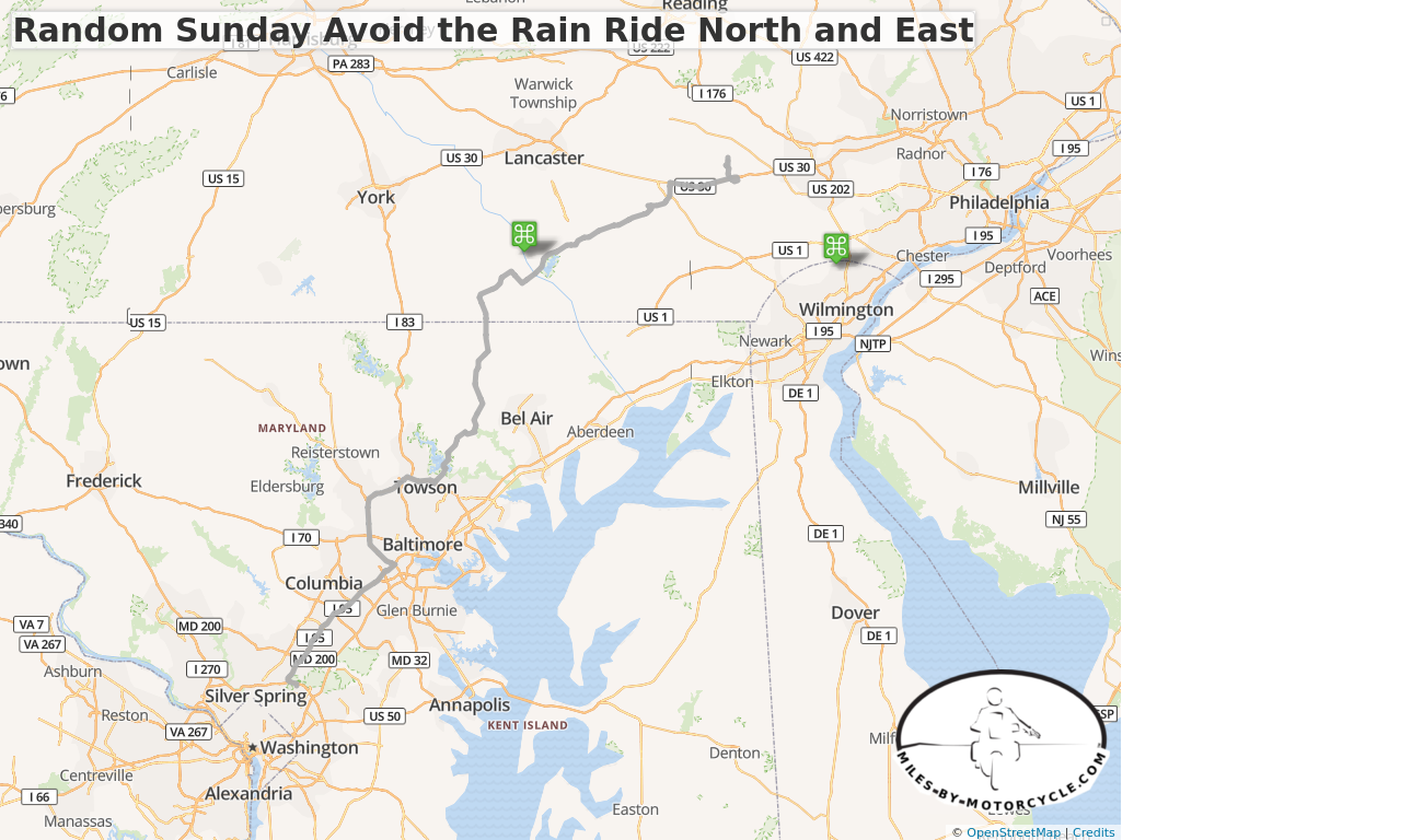 Random Sunday Avoid the Rain Ride North and East
